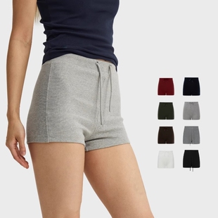 骑行超短裤夏季休闲裤子女运动薄款美式紧身弹力热裤健身瑜伽短裤