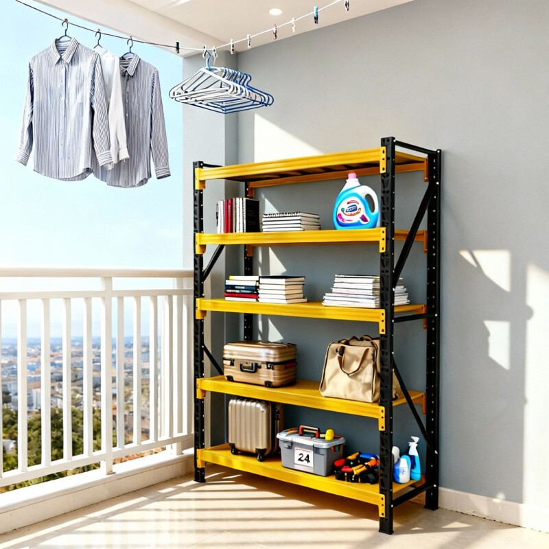 家用置物架货架多层厨房架子行李箱收纳架阳台储物架铁架承重仓库
