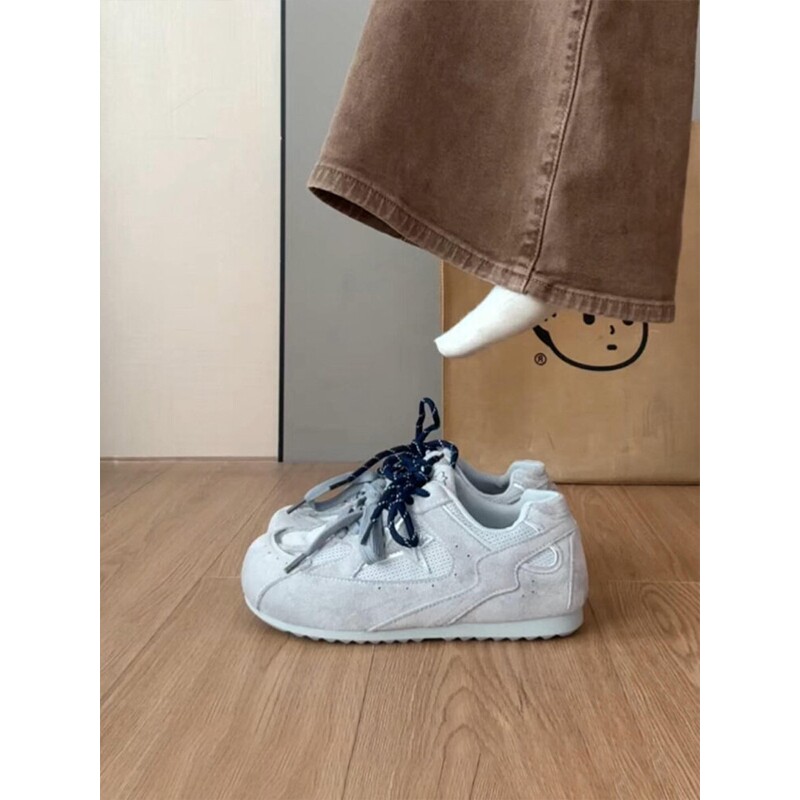 时尚部落德训鞋女2026春季新款厚底增高百搭阿甘休闲运动板鞋子女