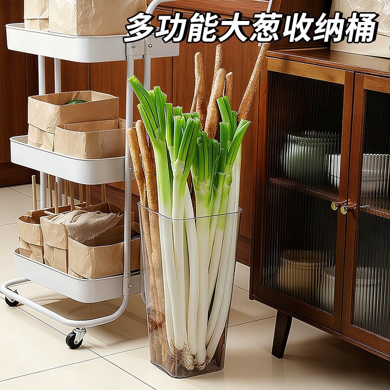 多功能大葱收纳盒厨房蔬菜食材大容量整理桶铁棍山药透明收纳桶,收纳整理,食物收纳盒,淘宝优惠券,粉丝福利购,淘宝优惠卷