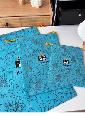 Jellycat蓝色防尘袋礼品袋毛绒玩偶包装袋玩具收纳袋子原装磁吸