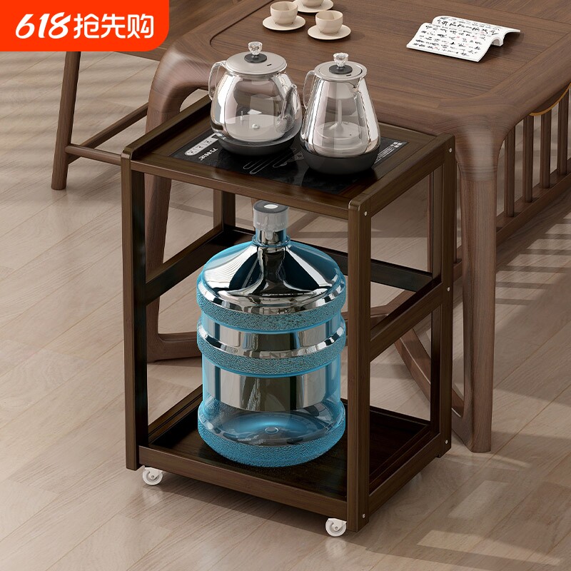 可移动茶车小茶桌茶台边柜家用小型茶几烧水壶一体式水桶架茶水柜