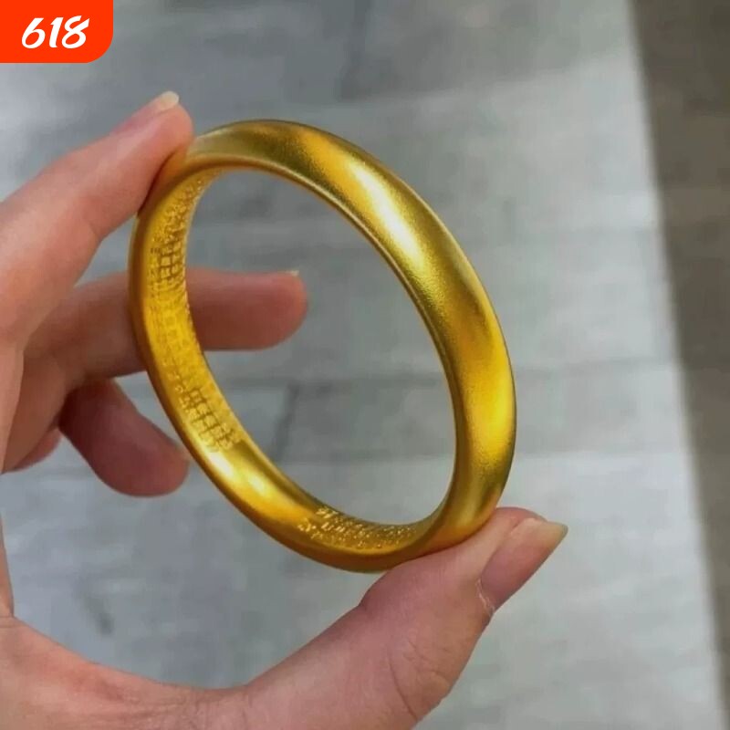 金店同款古法传承镯子泥鳅背素圈手镯女仿真实心镯子首饰结婚仿金
