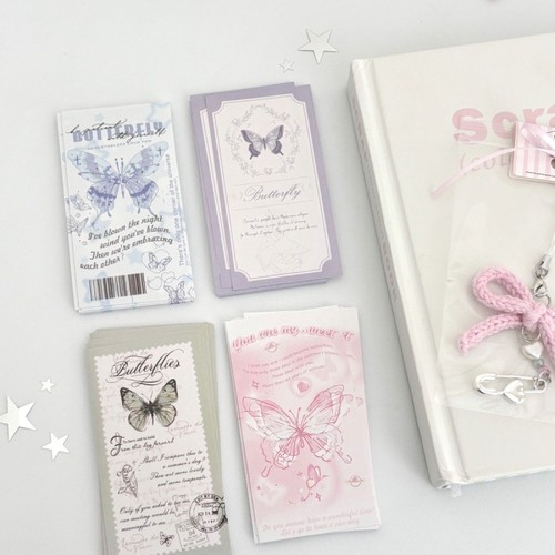 蝴蝶封口贴ins风长条贴纸