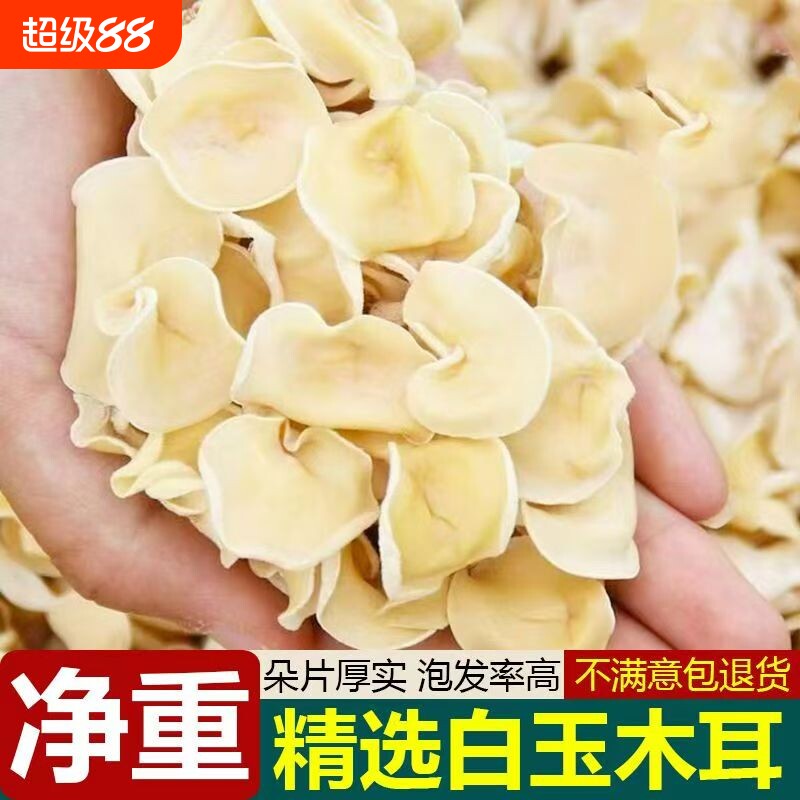 【首单直降】白玉木耳非特级东北长白山玉木耳小碗耳干净无根净重图片