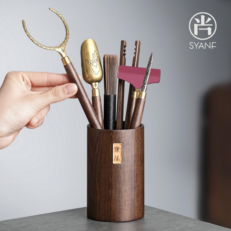 茶道茶桌茶台泡茶工具套装茶杯垫六君子摆件功夫茶具配件用品大全