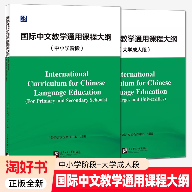 2册】国际中文教学通用课程大纲 中小学阶段+大学成人段 卓越中文教学 现代汉语专业知识介绍 分级分类词表 各类教学资源名录书籍