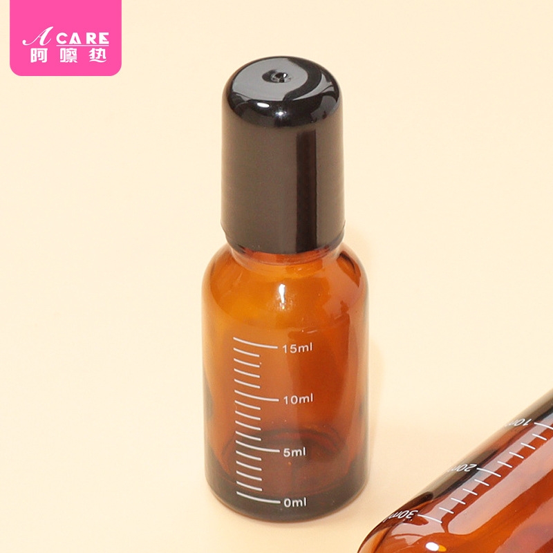 分装瓶/滚珠FC1sn0-茶色刻度走珠瓶滚珠瓶避光精油空瓶便携工具