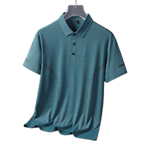 夏季polo衫男短袖新款潮牌翻领冰丝男士t恤大码上衣宽松型印花