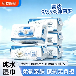 天降！80抽加大加厚抑菌强力去污湿巾