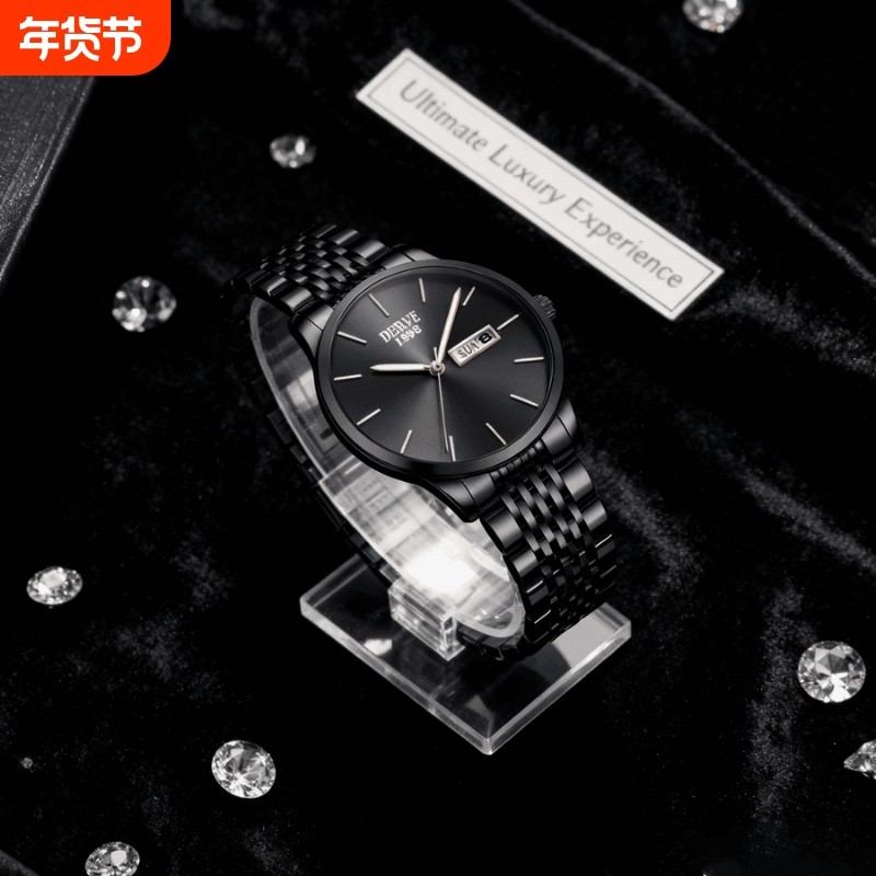 瑞士同款青少年初高中学生手表男款简约潮流全自动机械防水石英表