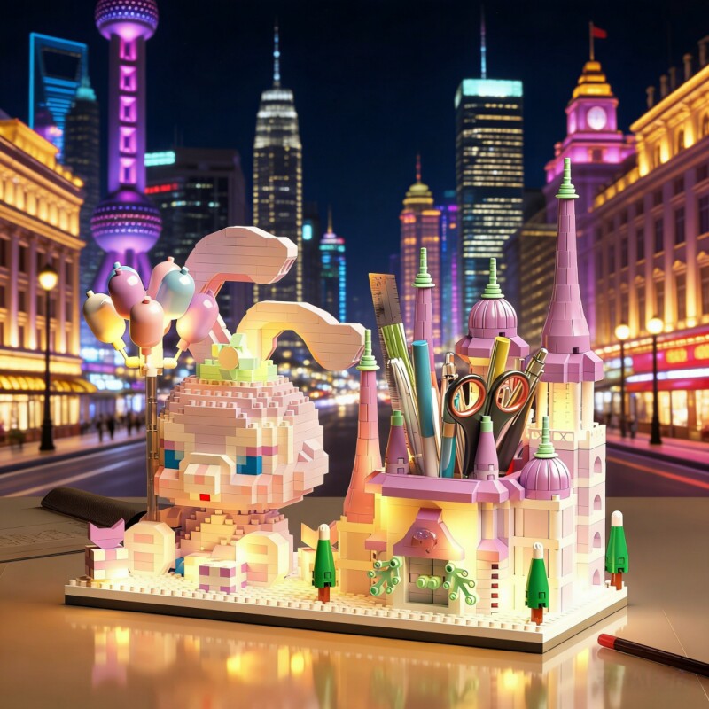 兼容乐高积木星黛露笔筒拼图男女孩系列拼装益智玩具摆件6到12岁