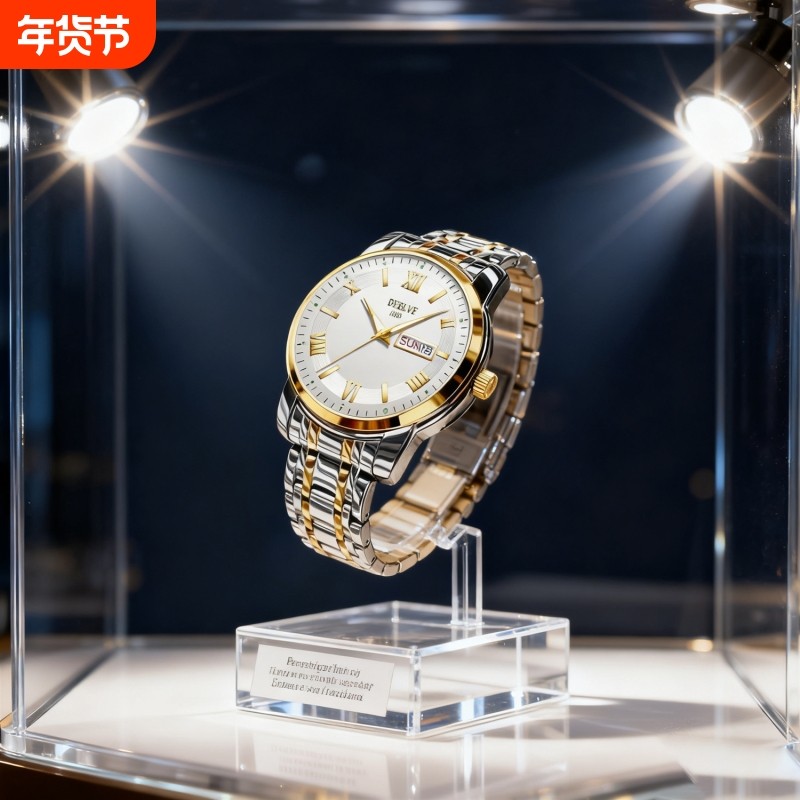 手表瑞士名表正品全自动机械风石英表商务高级感夜光防水时尚钢带