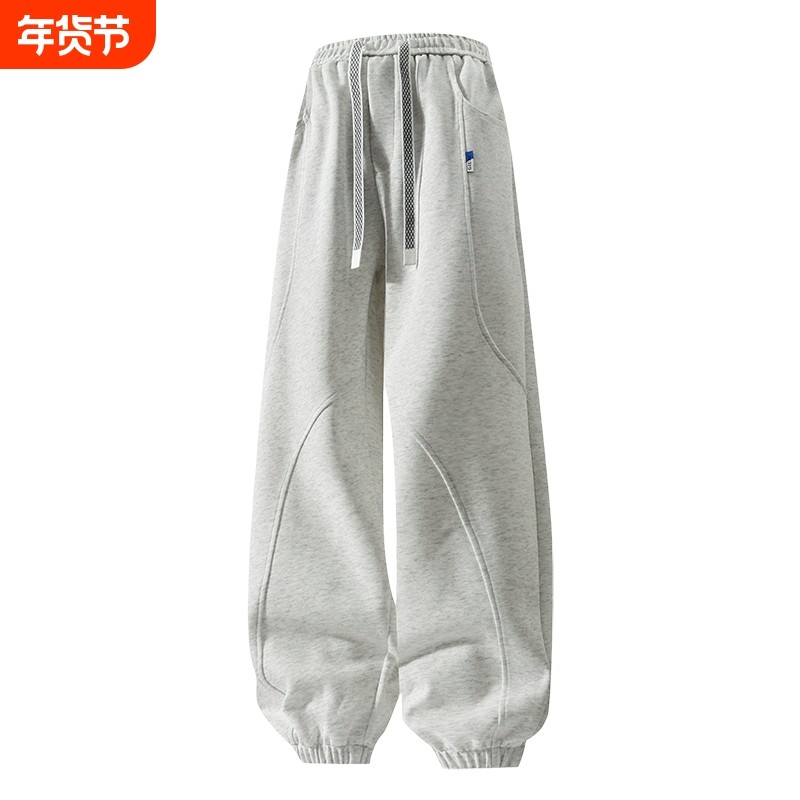 户外大码春秋款直筒休闲裤美式复古百搭宽松显瘦胖子阔腿工装长裤,男装,休闲裤,淘宝优惠券,粉丝福利购,淘宝优惠卷