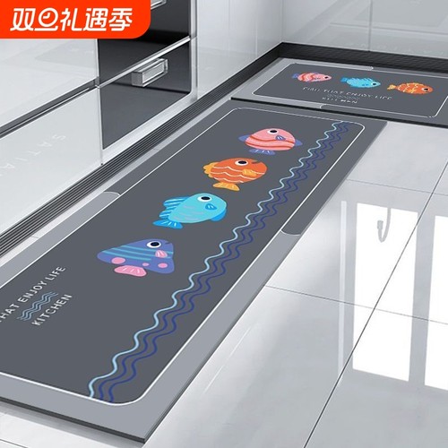 厨房门口吸水吸油地垫家用新款免洗耐脏防滑防油防水专用加厚垫子