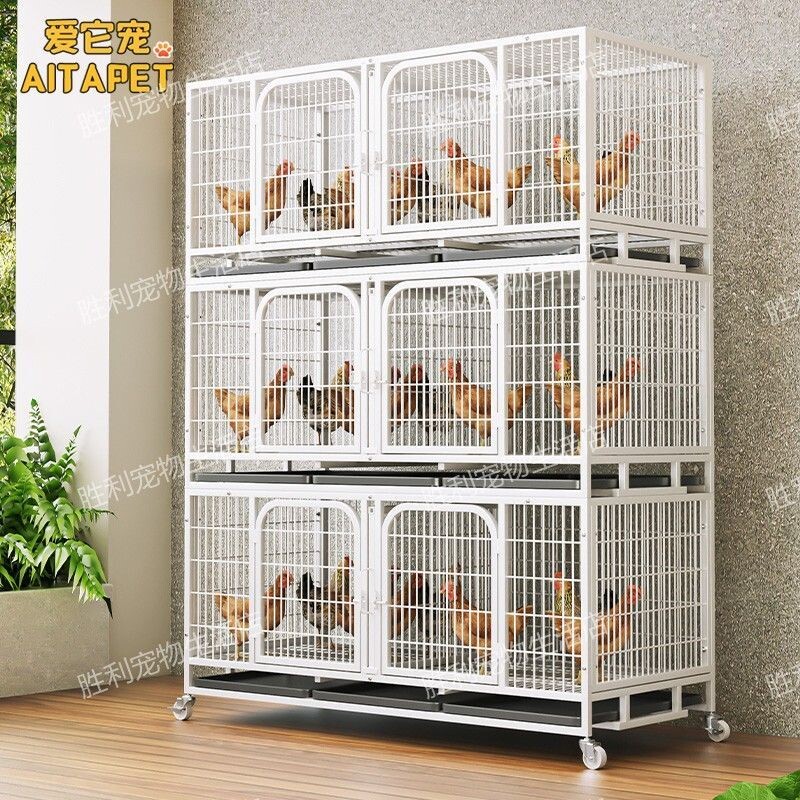 猫笼多层繁育笼养殖笼猫舍鸡笼子宠物店寄养笼带隔断托盘超大三层