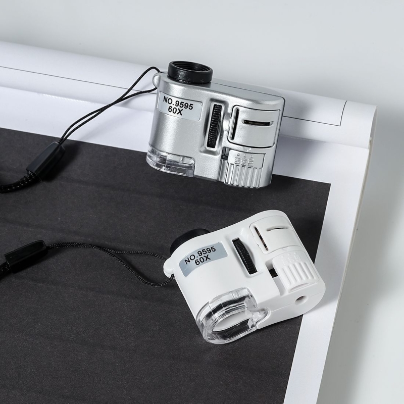 多功能迷你版显微镜60倍放大中学生拍照放大器学生手持便携观察
