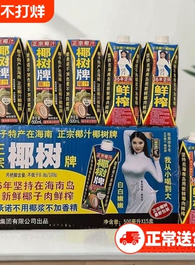 【正宗椰汁】椰树椰汁500mlx15盒经典装家庭聚会植物蛋白天然饮品