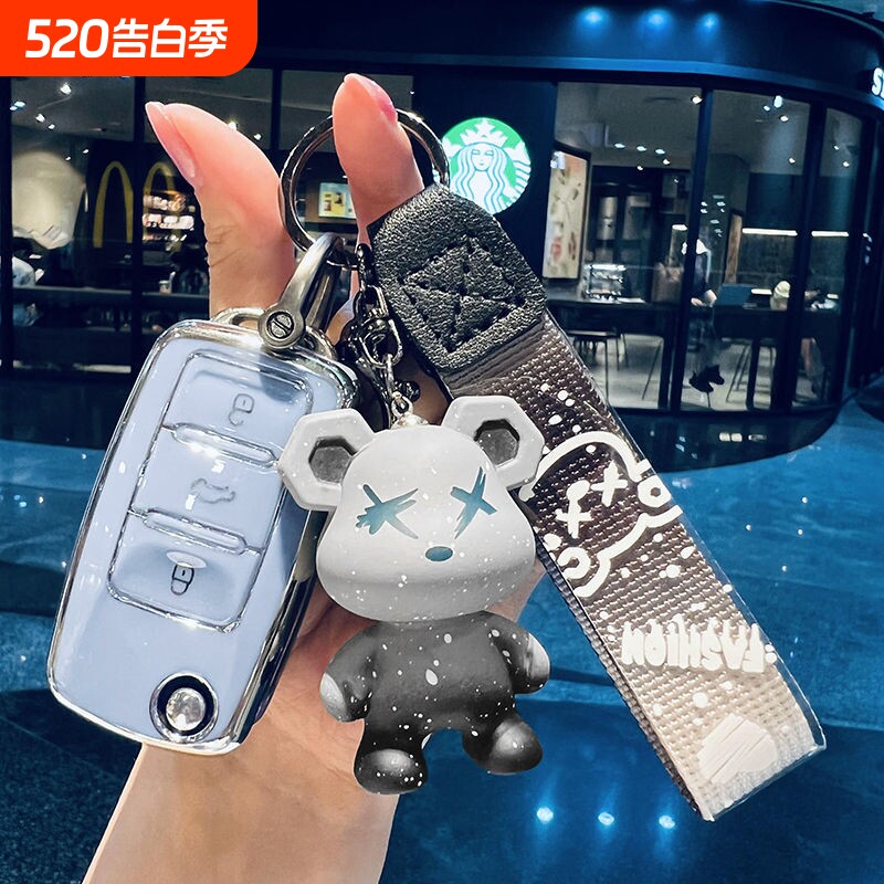 适用大众钥匙套速腾宝来polo朗逸cc迈腾帕萨特壳探岳凌渡扣途观