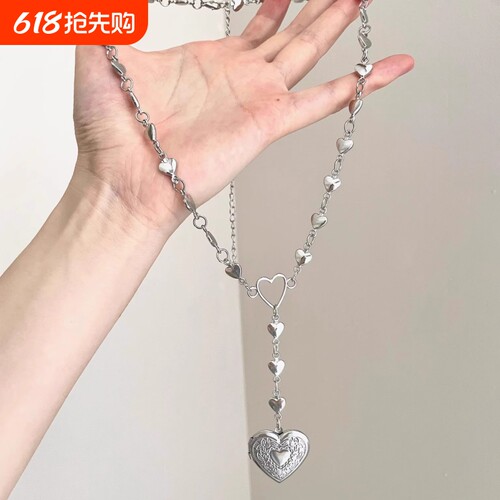 Vintage古着 The secret of the heart box 心盒的秘密 爱心项链