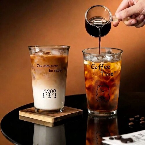 【2个装】ins高颜值加厚耐高温玻璃杯咖啡杯多规格