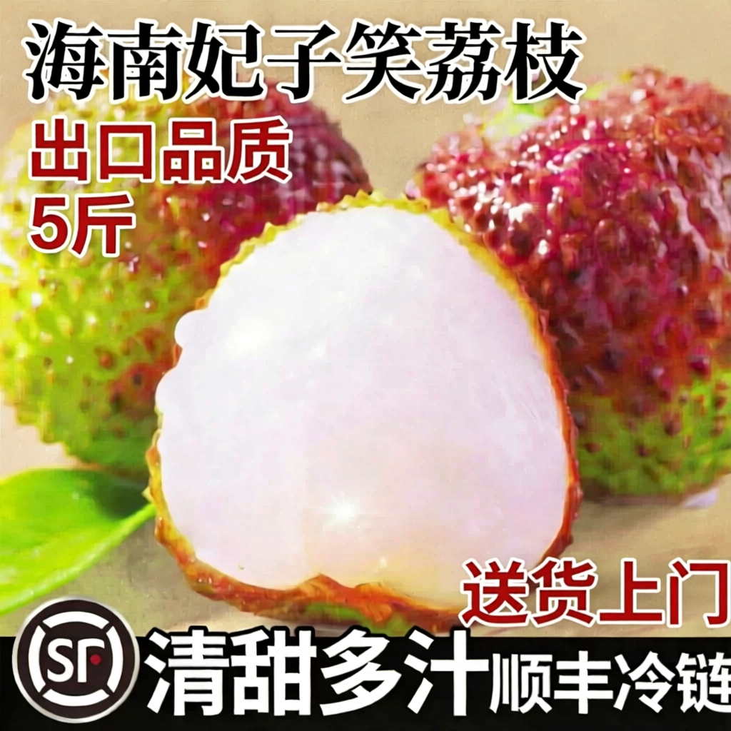 海南妃子笑荔枝现摘新鲜水果当季时令应季大整箱顺丰礼盒源头鲜果