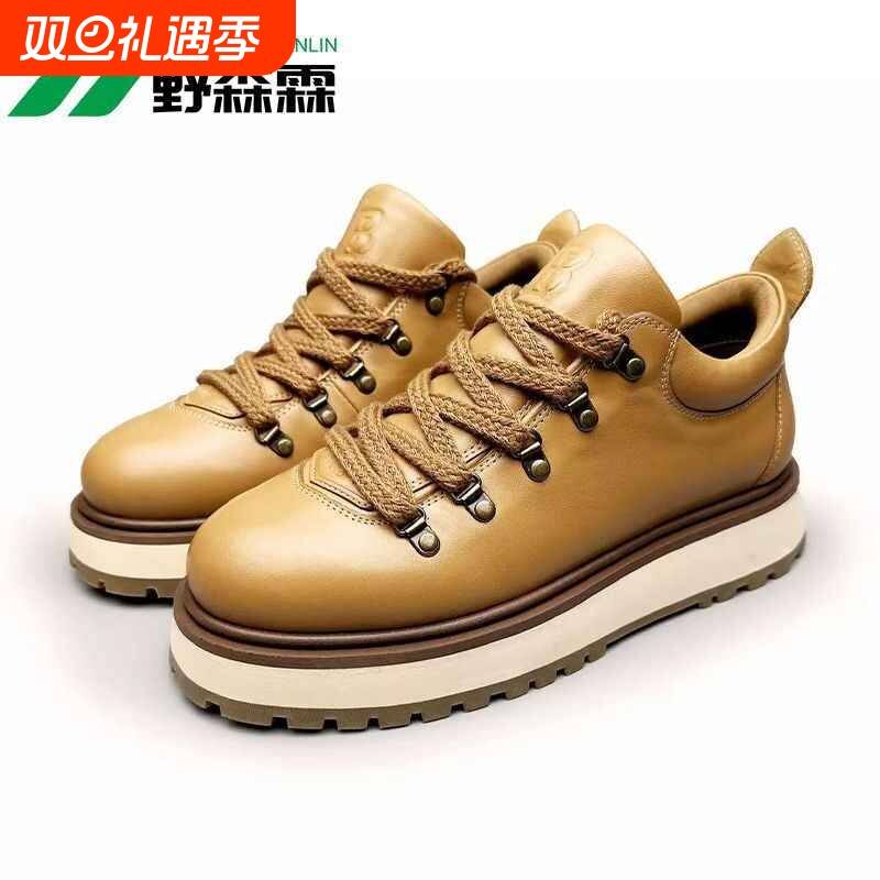2026新款真皮牛皮百搭英伦风大头休闲鞋厚底小众高级感德比鞋男