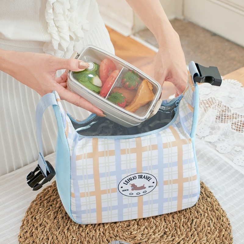 饭盒包手提袋便当袋子保温饭包餐包上班族便当盒带饭饭兜加厚铝箔