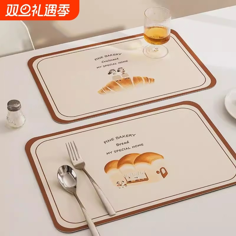 新款皮革餐垫餐桌垫防水防油隔热家用碗垫高级感桌布桌面法式防滑