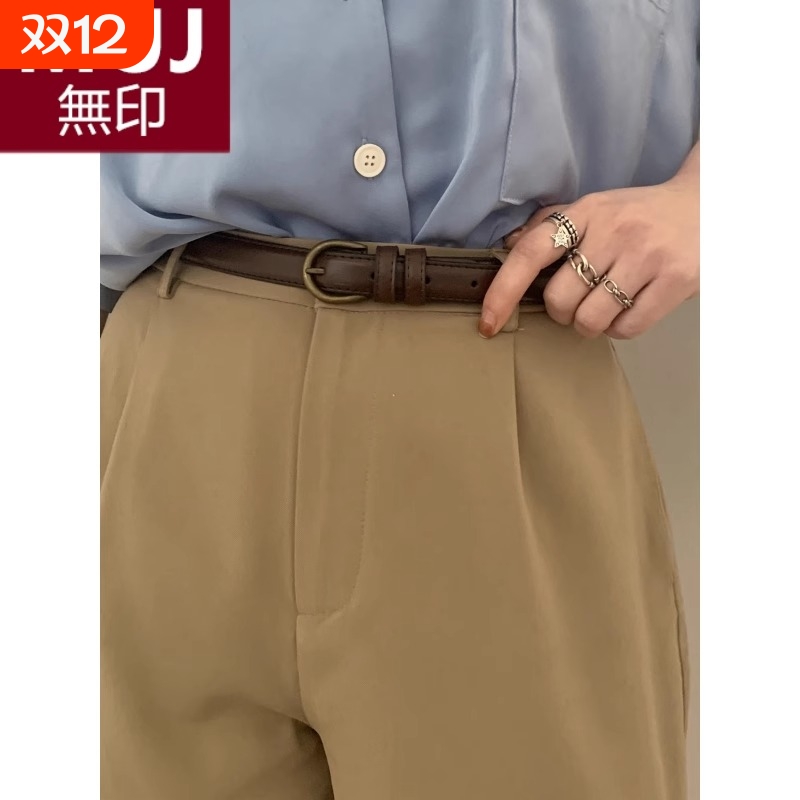 无印日本小皮带腰带女细装饰