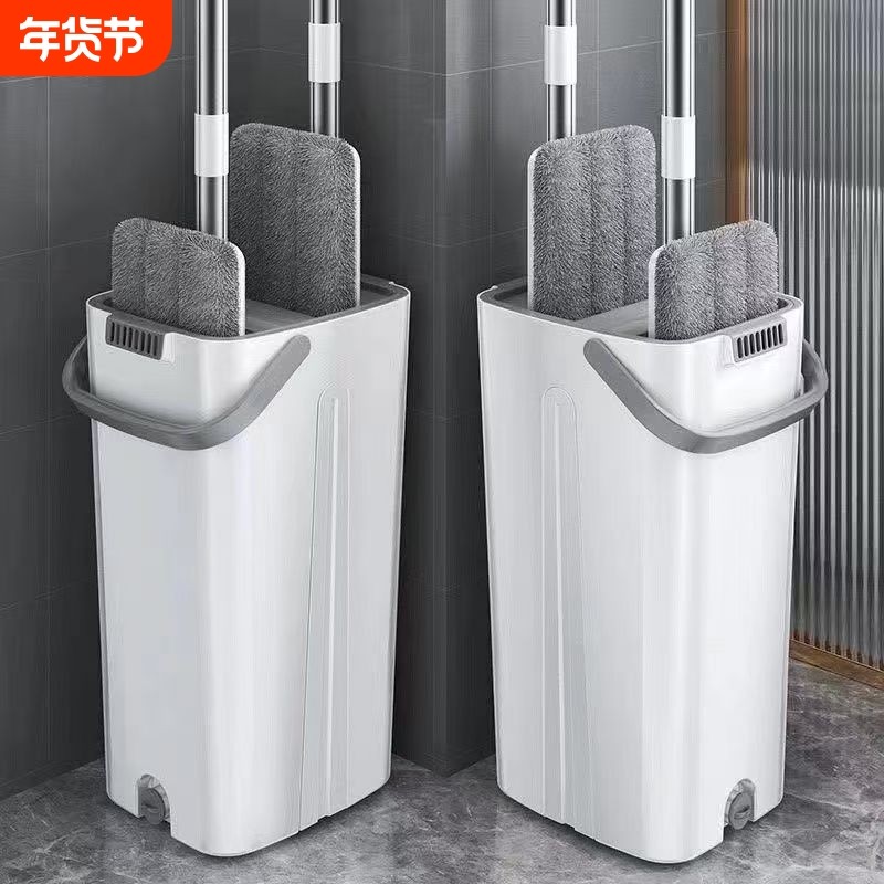 免手洗家用拖把平板吸水拖把桶干湿分离懒人拖地厨房一拖净,家庭/个人清洁工具,平板拖把,淘宝优惠券,粉丝福利购,淘宝优惠卷