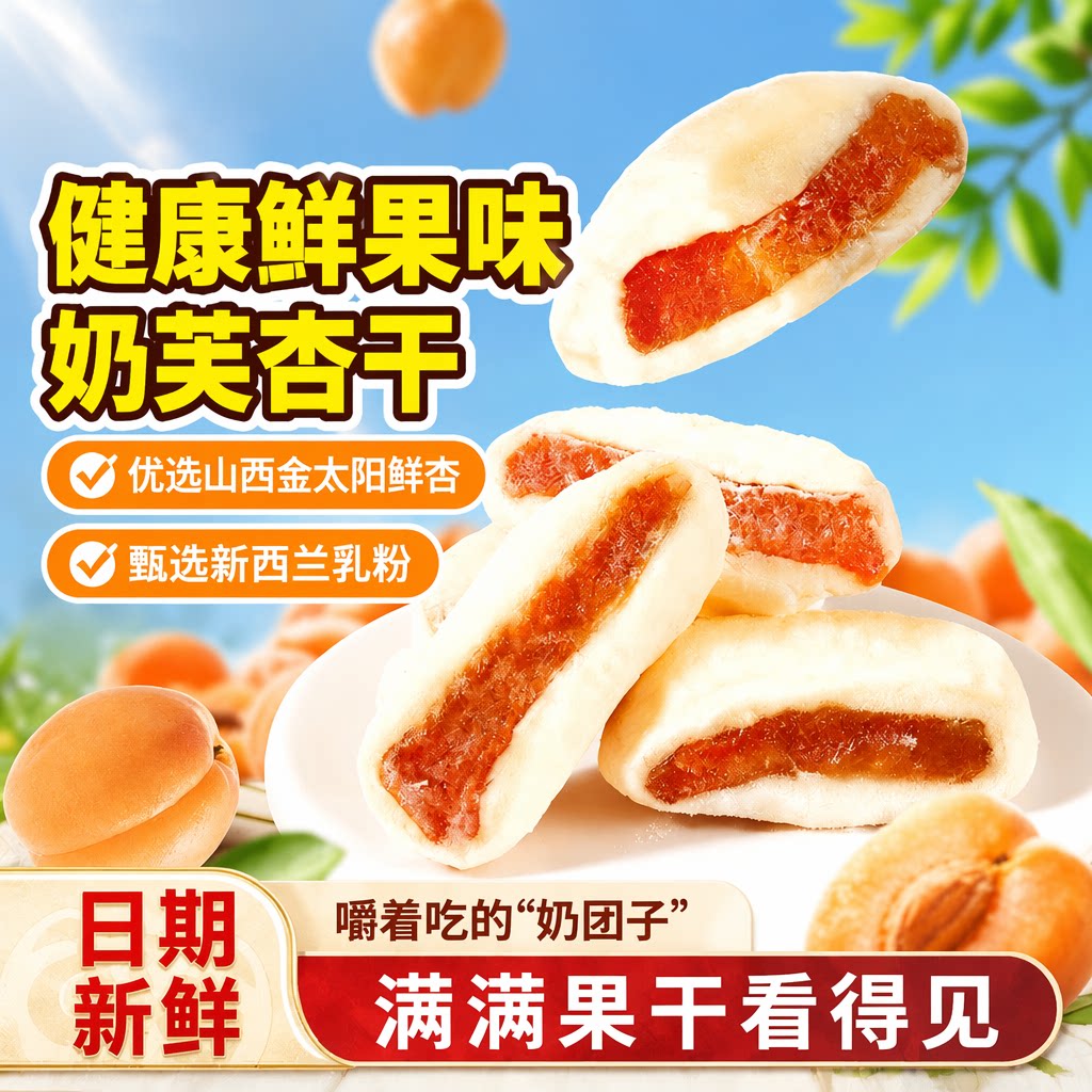 奶芙杏网红特产杏干杏脯独立包装果干休闲小吃零食健康新鲜枣业