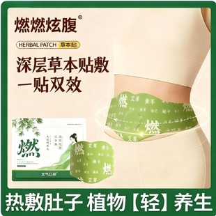 燃燃炫腹减贴艾灸贴草祛本湿气肚肥脐贴热敷腹部肚子山野元 气古法