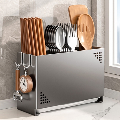 不锈钢筷子筒壁挂台面收纳盒筷笼