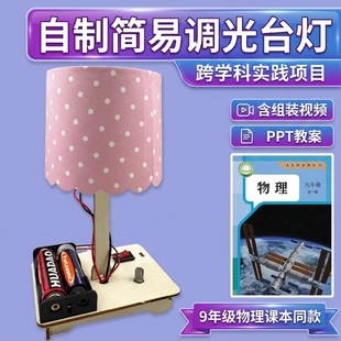 科技小制作DIY手工发明亮度创意台灯科学实验材料物理电路简易