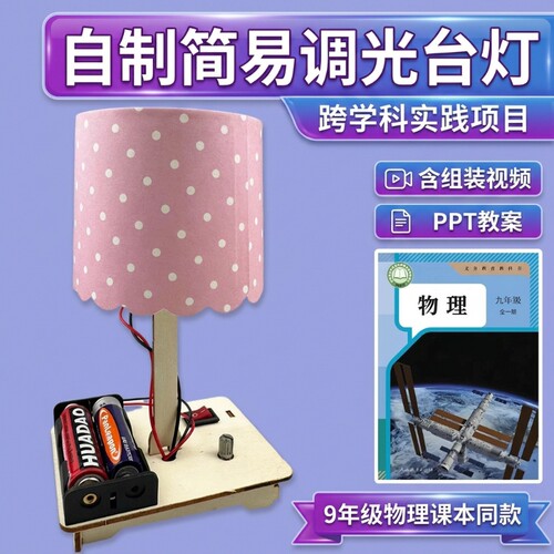科技小制作DIY手工发明亮度创意台灯科学实验材料物理电路简易
