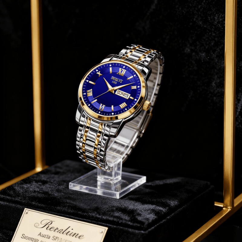 手表瑞士名表正品全自动机械风石英表商务高级感夜光防水时尚钢带