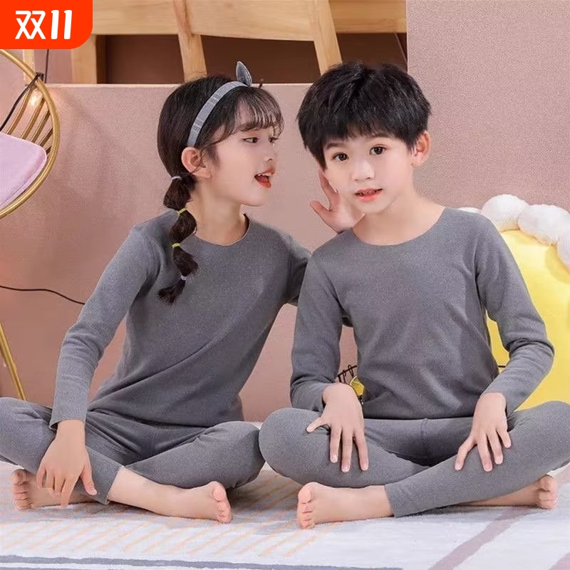 2025儿童中大童内衣套装秋衣秋裤保暖德绒宝宝男童女童秋冬套装