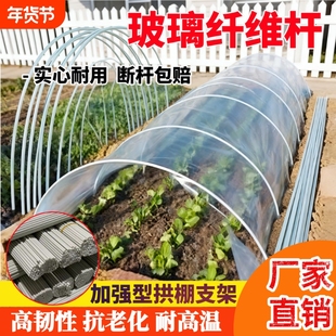 大棚支架拱杆拱棚支架棚架花架秧苗玻璃钢菜地玻璃纤维杆拱形暖棚