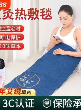 艾灸热敷毯子艾草电加热艾绒床垫秋冬全身通用养生发热理疗加热毯