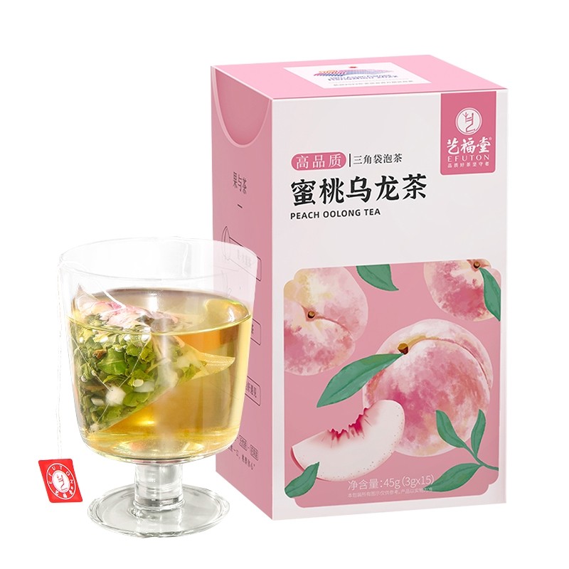 艺福堂冷泡茶蜜桃乌龙茶水果茶白桃乌龙茶铁观音夏季花茶袋泡便携