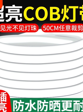 户外防水220v超亮灯带led灯条自粘线形灯吊顶家用客厅COB氛围灯