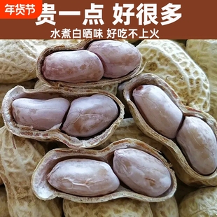 新货水煮白晒咸干花生蒜香农家带壳花生米坚果炒货零食品年货好吃