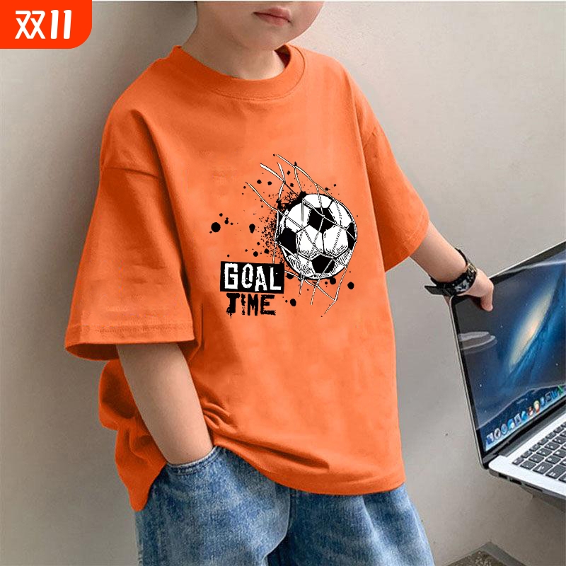 童装男童短袖t恤夏装2025新款儿童中大童夏款男孩纯棉上衣潮t印花