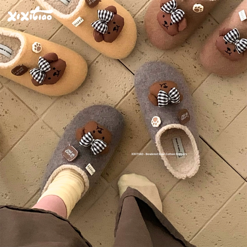 2025加绒秋冬勃肯棉拖鞋女