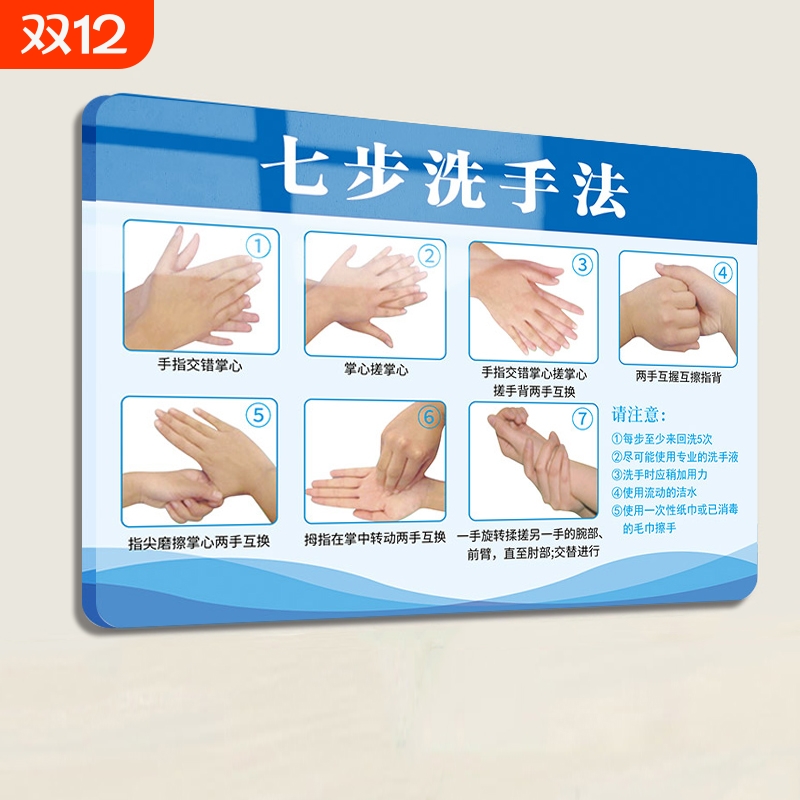 防水亚克力洗手流程|490人收藏