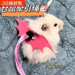 仓鼠牵引绳溜鼠绳金丝熊豚鼠兔子绳荷兰猪宠物外出绳子用品