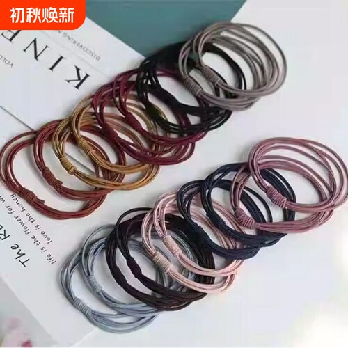 新款头绳女网红ins马尾饰品皮筋发圈不伤发简约橡皮筋女高弹力yhc