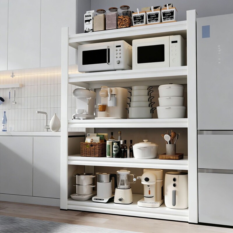 厨房置物架多层落地仓库阳台铁艺收纳储物架子杂物间超市钢制货架