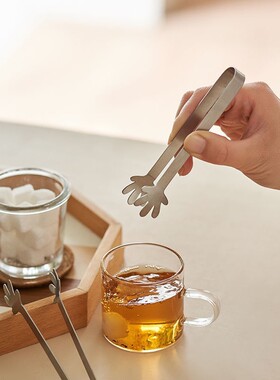 不锈钢冰夹食物夹冰块专用方糖小夹子水果夹子小号烧烤夹零食小手